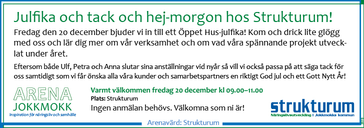 Julfika och tack och hej-morgon hos Strukturum!